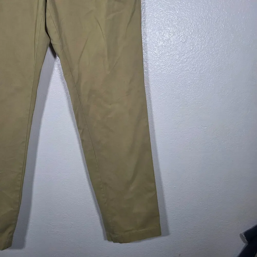 Banana Republic Emerson Chino Khaki Pants 100% Cotton Mens 33x32